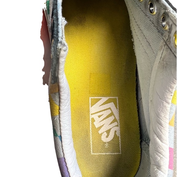 Vans off the wall old skool rainbow checks unisex skater shoes W Sz 7 M Sz 5.5 - Picture 10 of 13